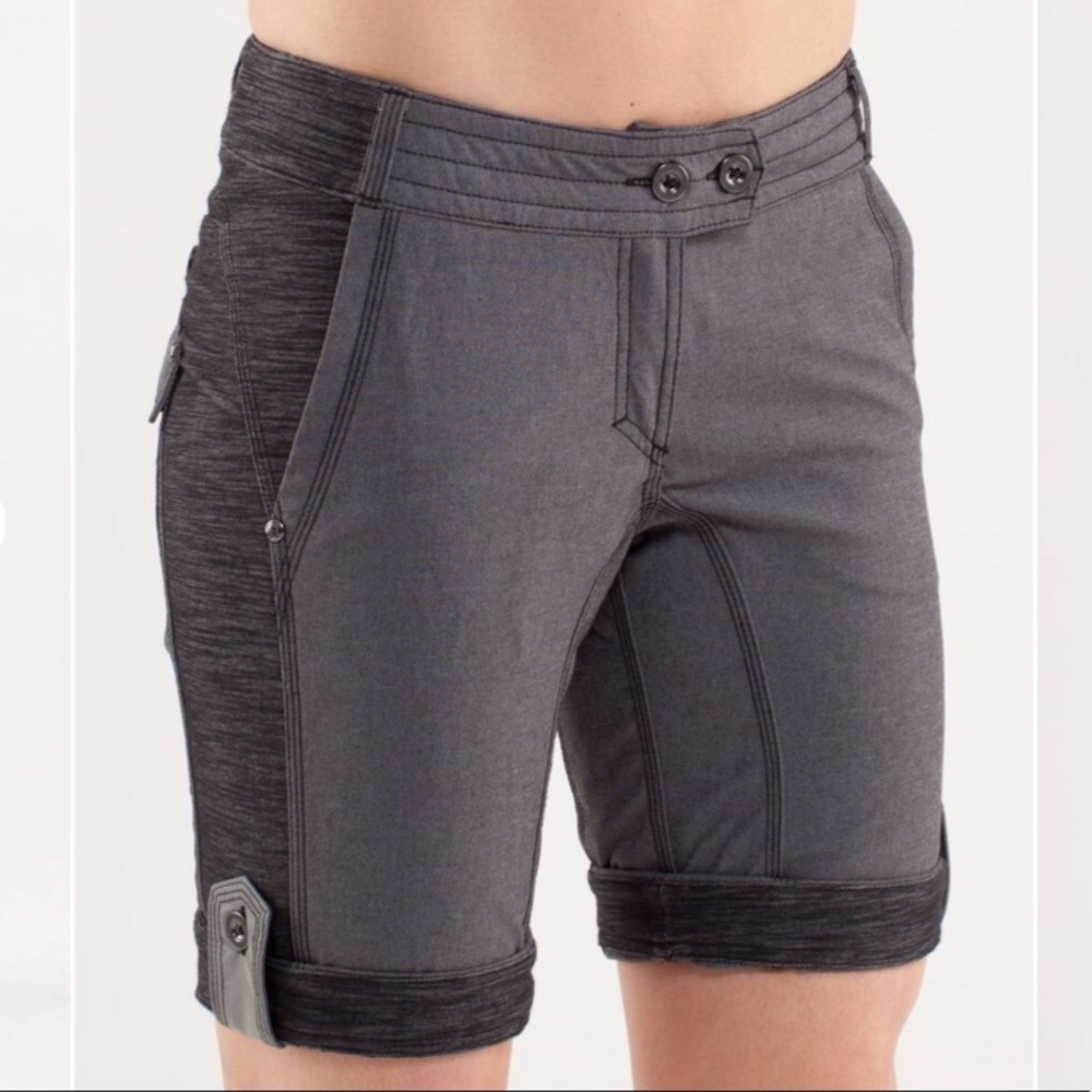 RARE Lululemon Ride On Short Black Fossil Size 2